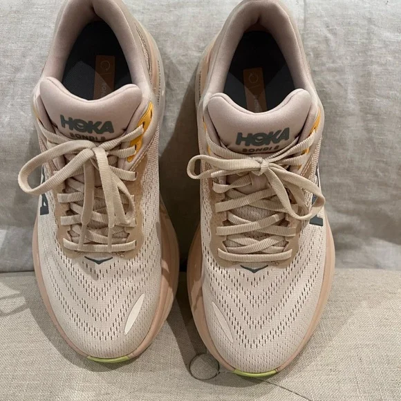 HOKA Women's Cream Running Shoes - Picture 3 of 6